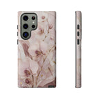 Stained Glass Orchid Samsung Galaxy Phone Case | Pink Floral Protective Case