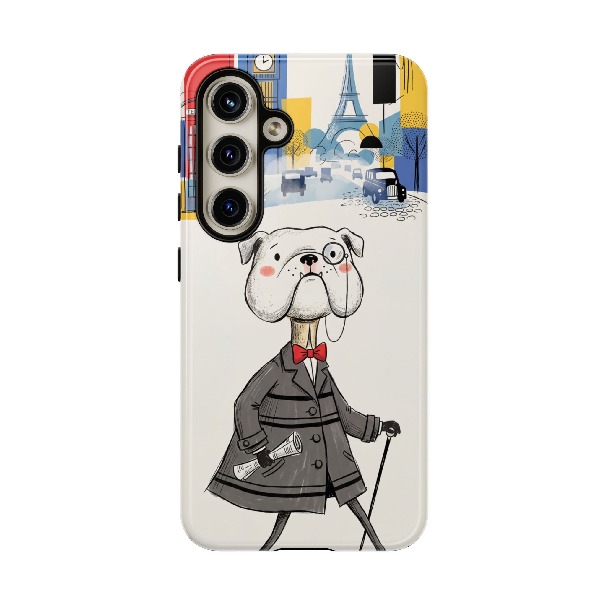 Vintage Dapper Gentleman Bulldog Samsung Galaxy Phone Case