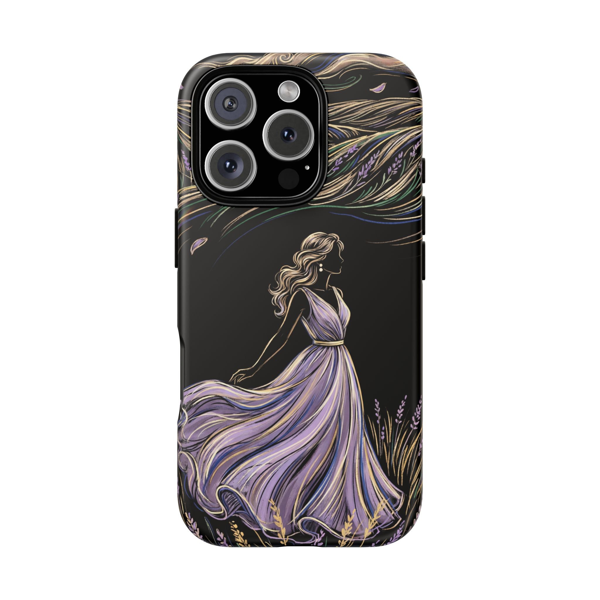 Lavender Breeze iPhone Case | Elegant Dancing Woman Floral Protection