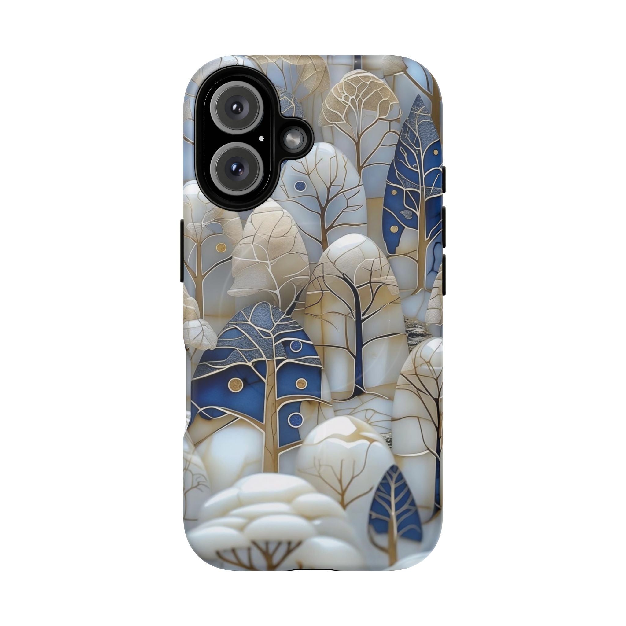 Blue Gold Forest Art MagSafe Case