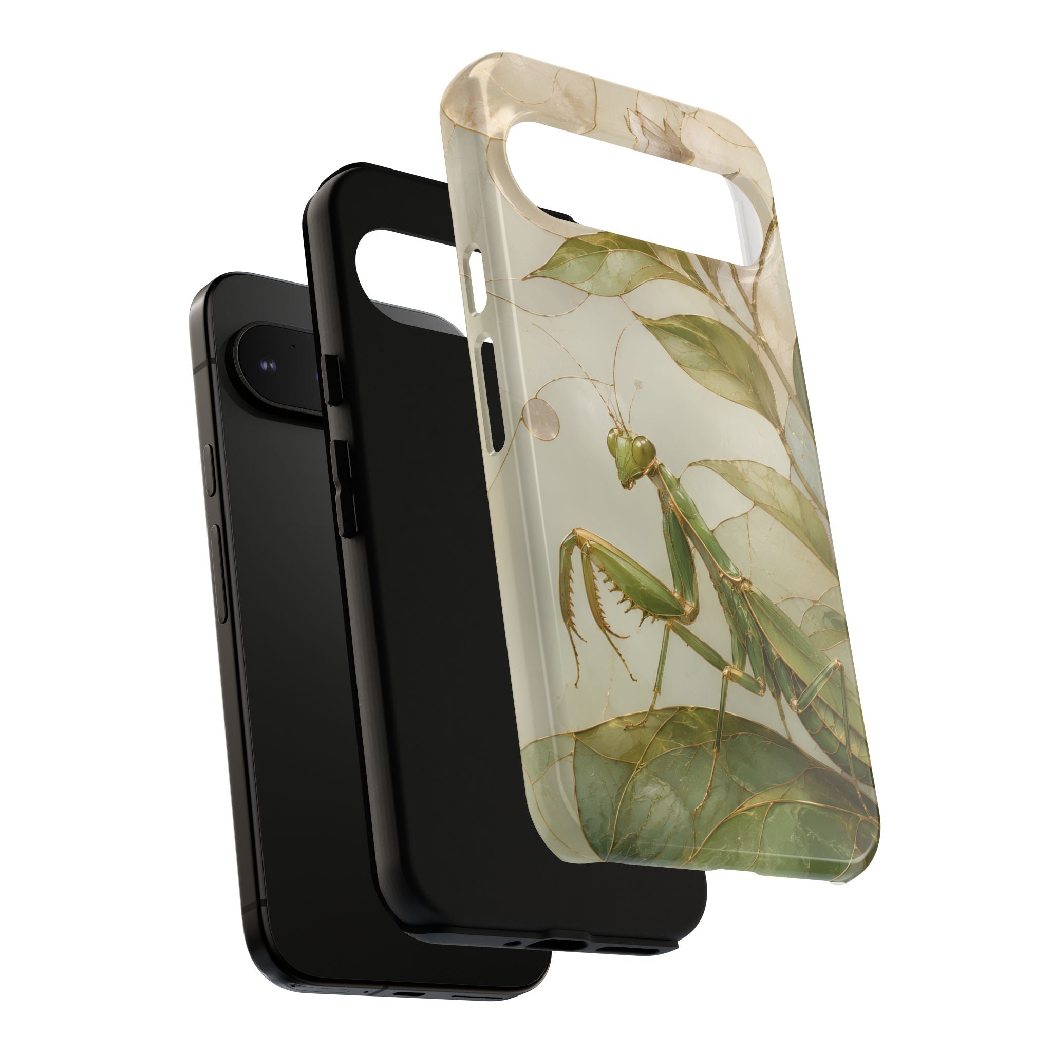 Praying Mantis Google Pixel Phone Case | Stained Glass Insect Phone Case