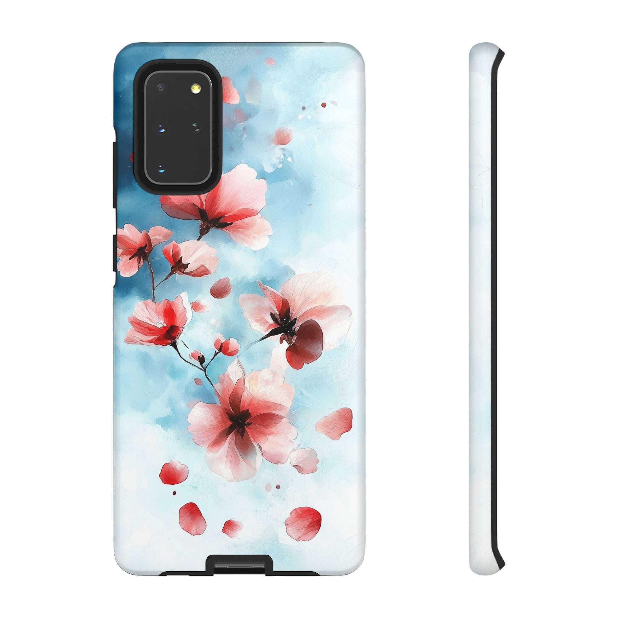 Floral Cherry Blossom Samsung Galaxy Case | Pastel Pink Blue
