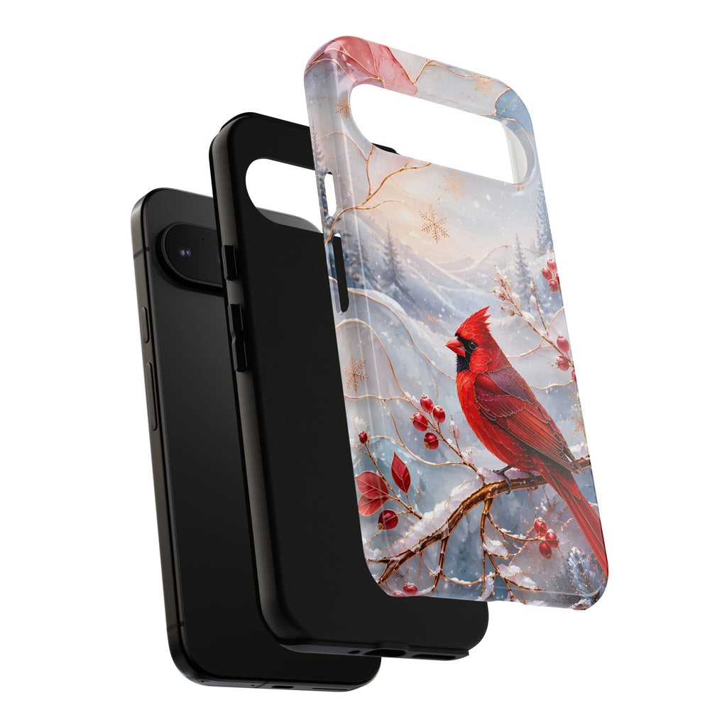 Cardinal Google Pixel Phone Case | Winter Bird Phone Case