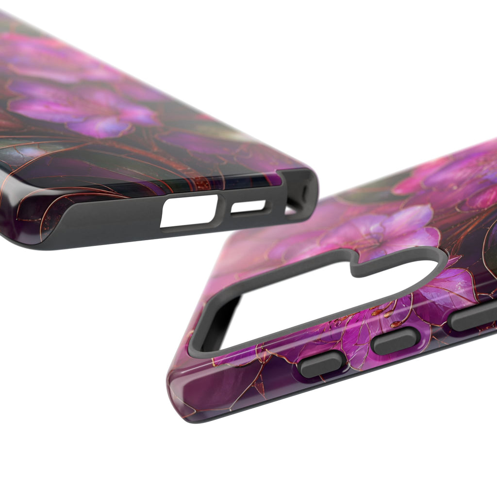 Purple Floral Samsung Galaxy Phone Case | Dark Botanical Phone Case