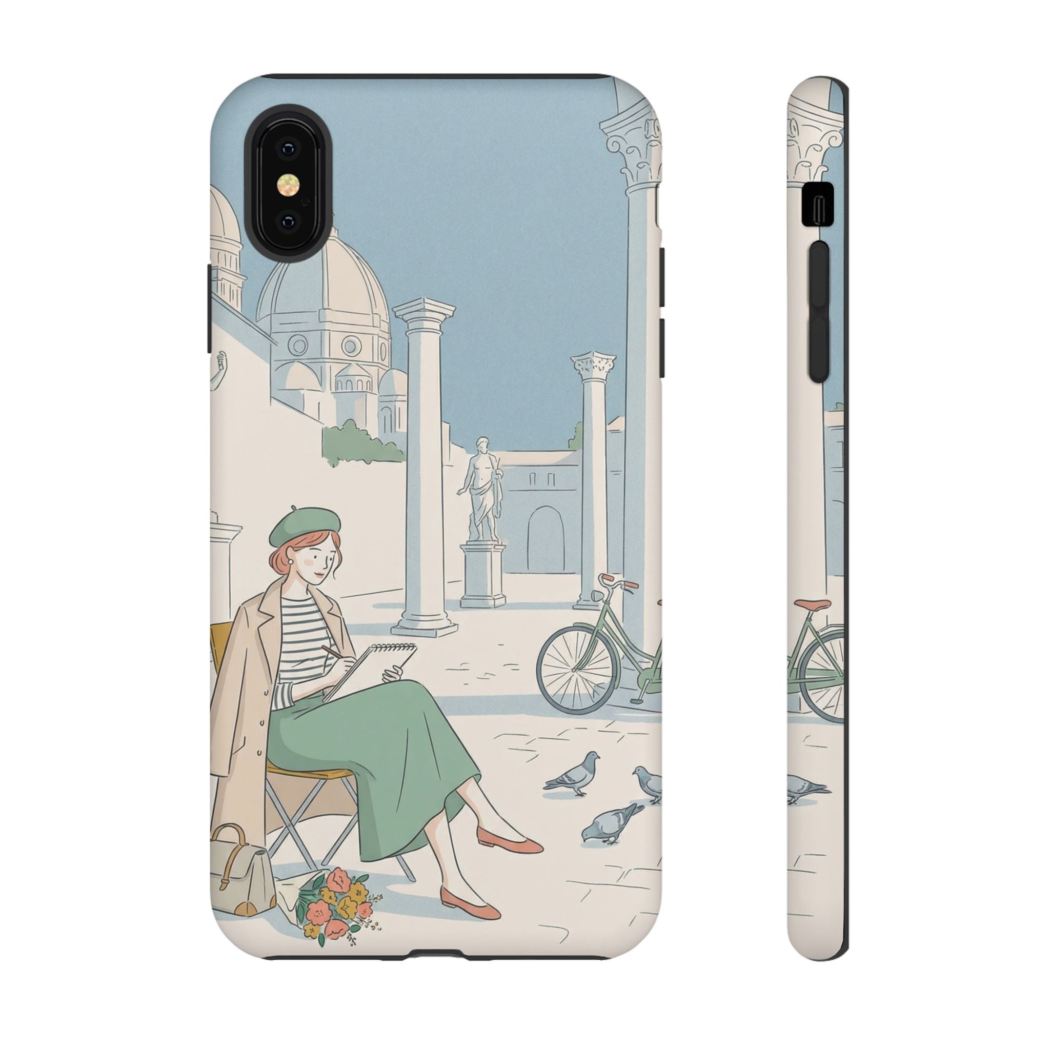 Florence Art Aesthetic iPhone Case | Renaissance Italy Travel Illustration