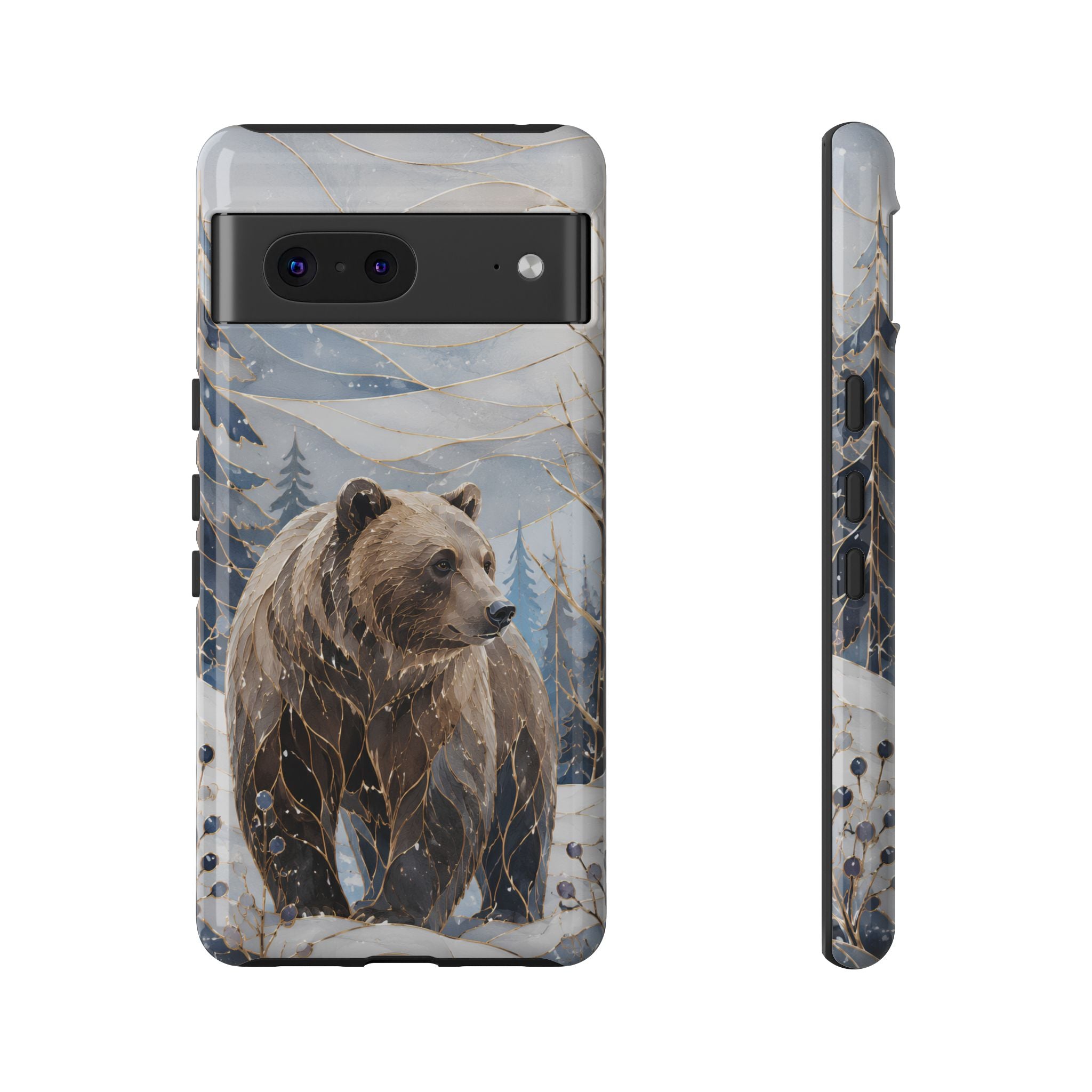 Grizzly Bear Google Pixel Phone Case | Winter Wildlife Phone Case