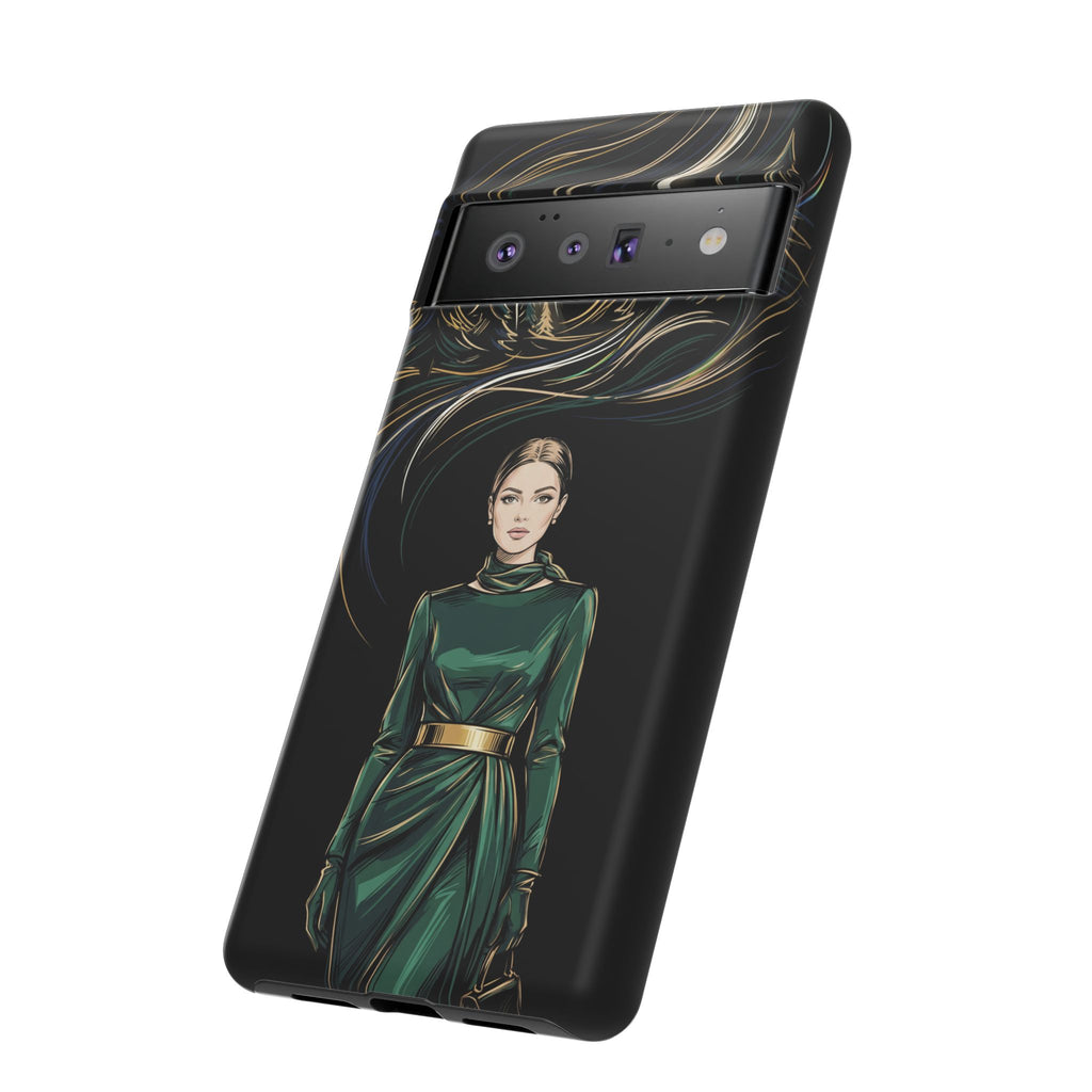 Custodia per Google Pixel Donna Elegante nella Foresta
