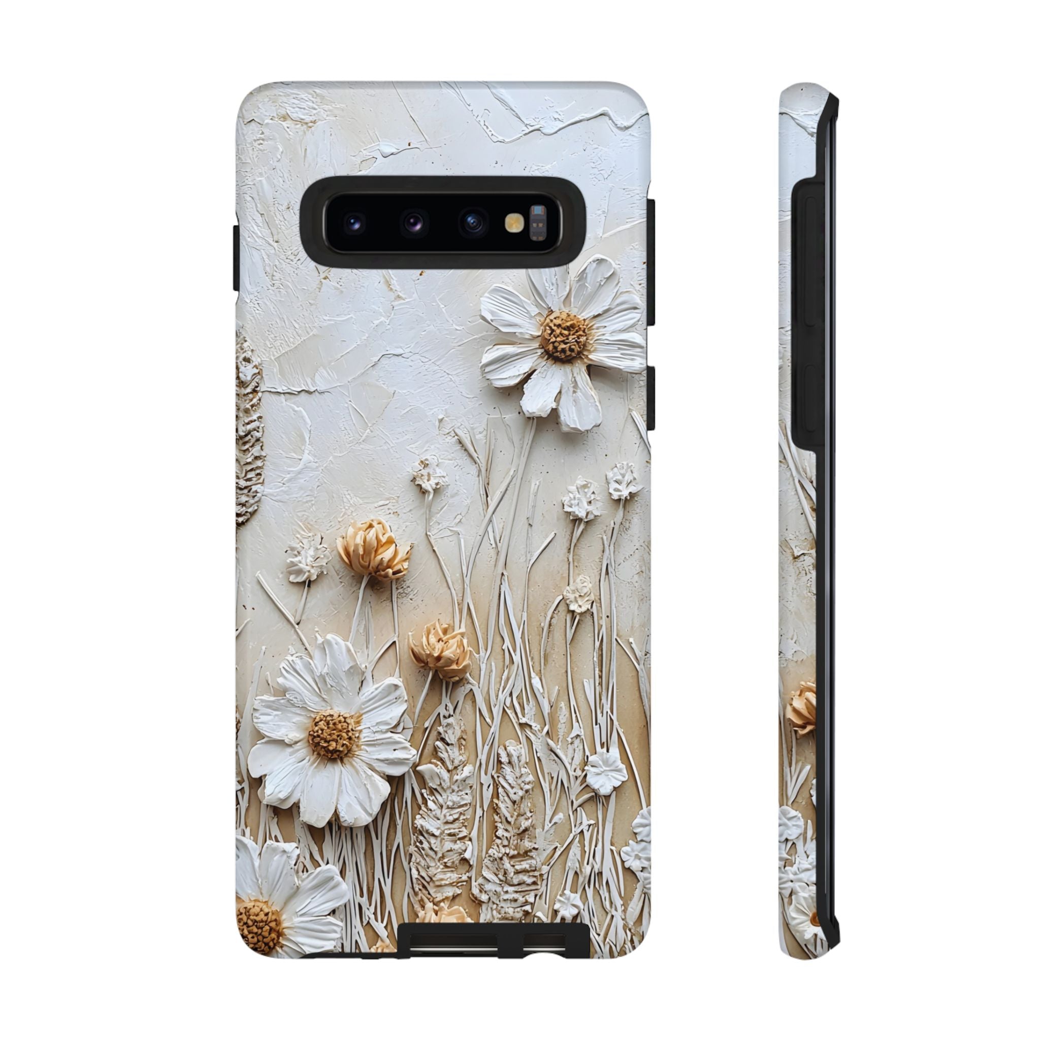 Textured Daisy Art Floral Relief Samsung Galaxy Case