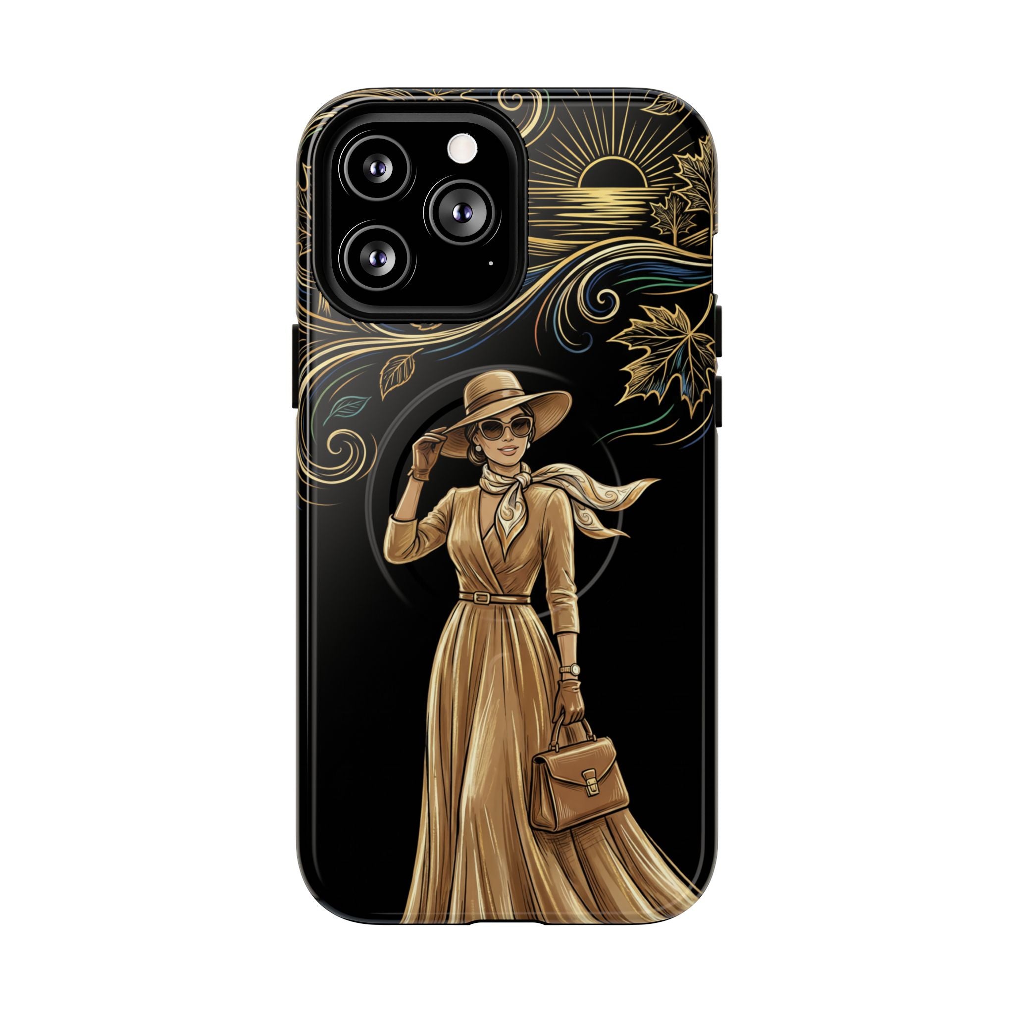 Vintage Autumn Lady MagSafe iPhone Case