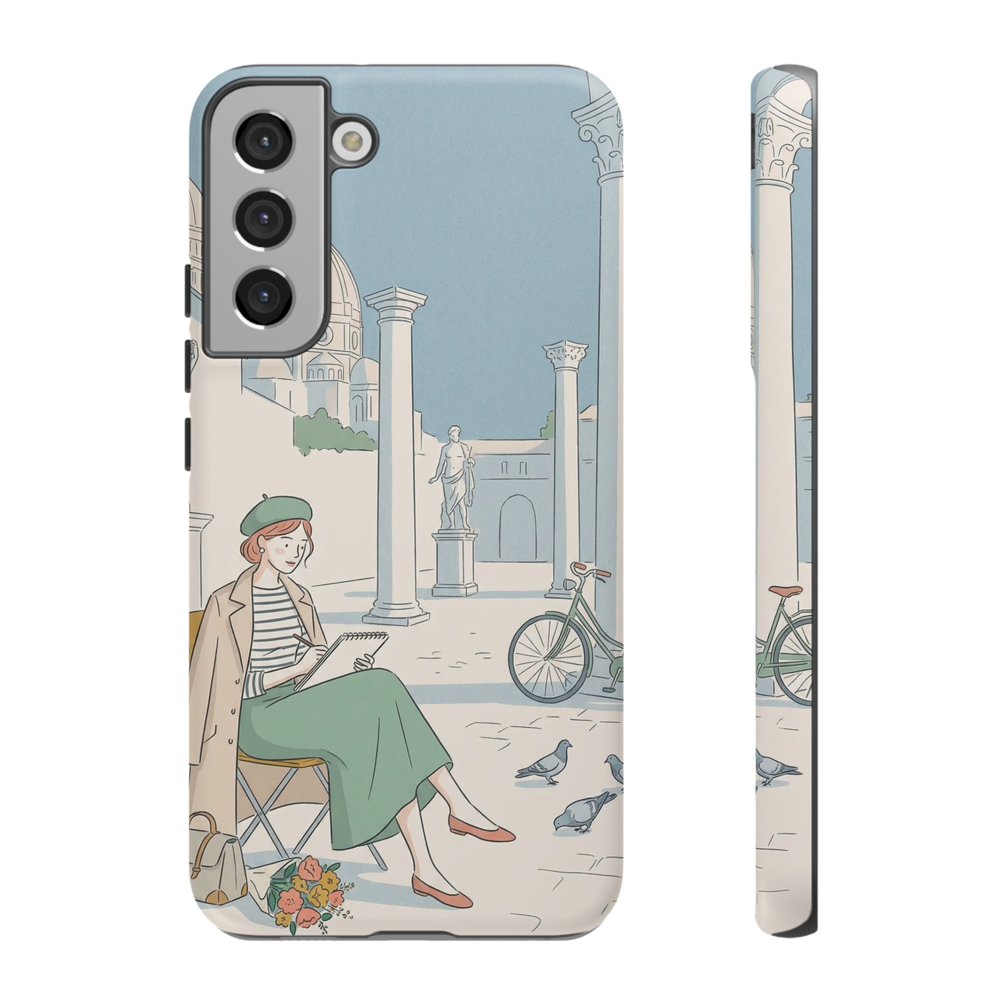 Florence Art Aesthetic Samsung Galaxy Phone Case | Renaissance Italy Travel Illustration