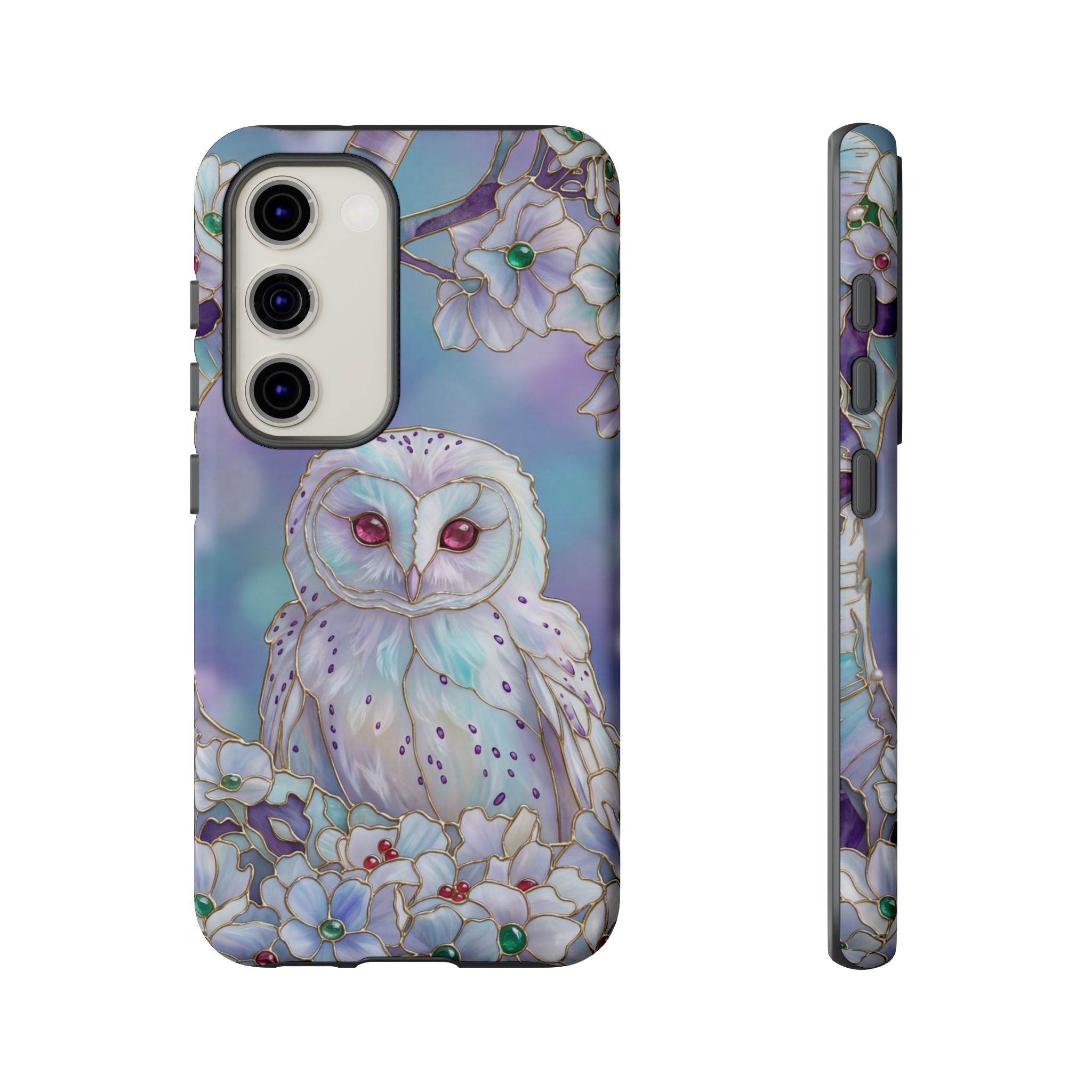 Floral Pastel Mystic Barn Owl Samsung Galaxy Case