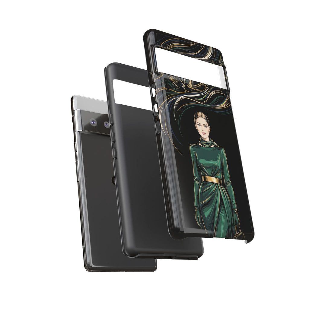 Custodia per Google Pixel Donna Elegante nella Foresta