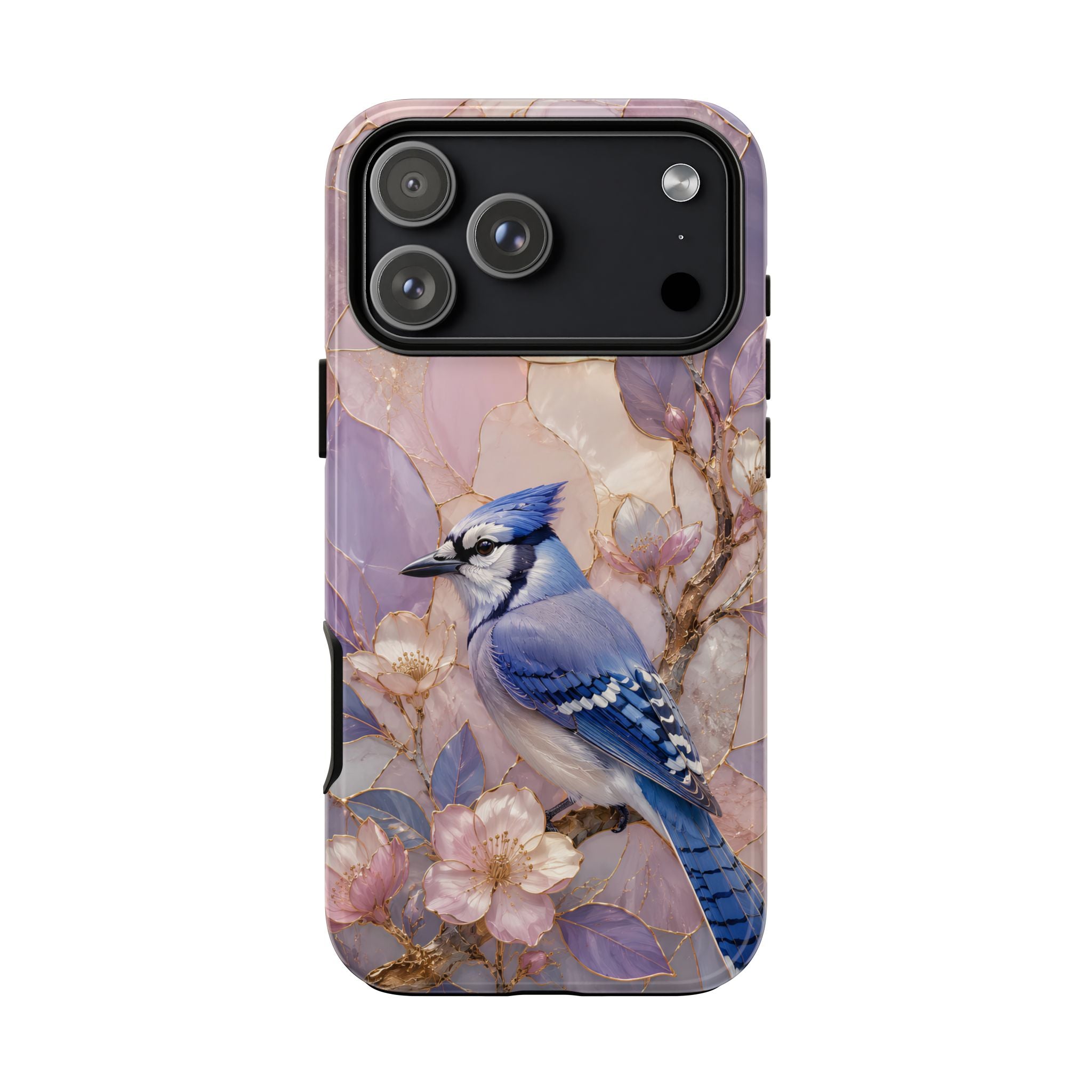 Blue Jay iPhone Case | Bird Floral iPhone Case