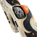 Astrology Galaxy iPhone Case | Red Moon Celestial