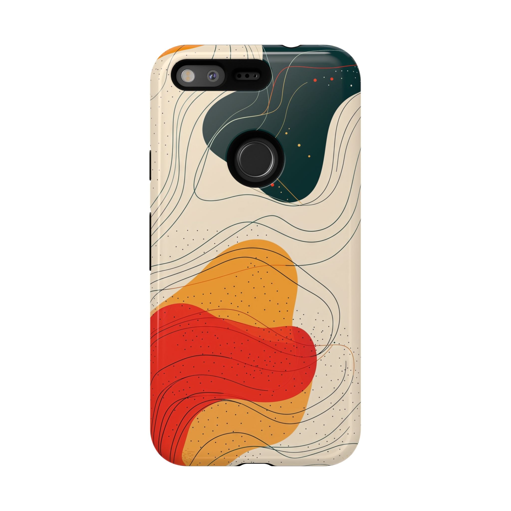 Abstract Retro Waves Google Pixel Case | Colourful Modern Art
