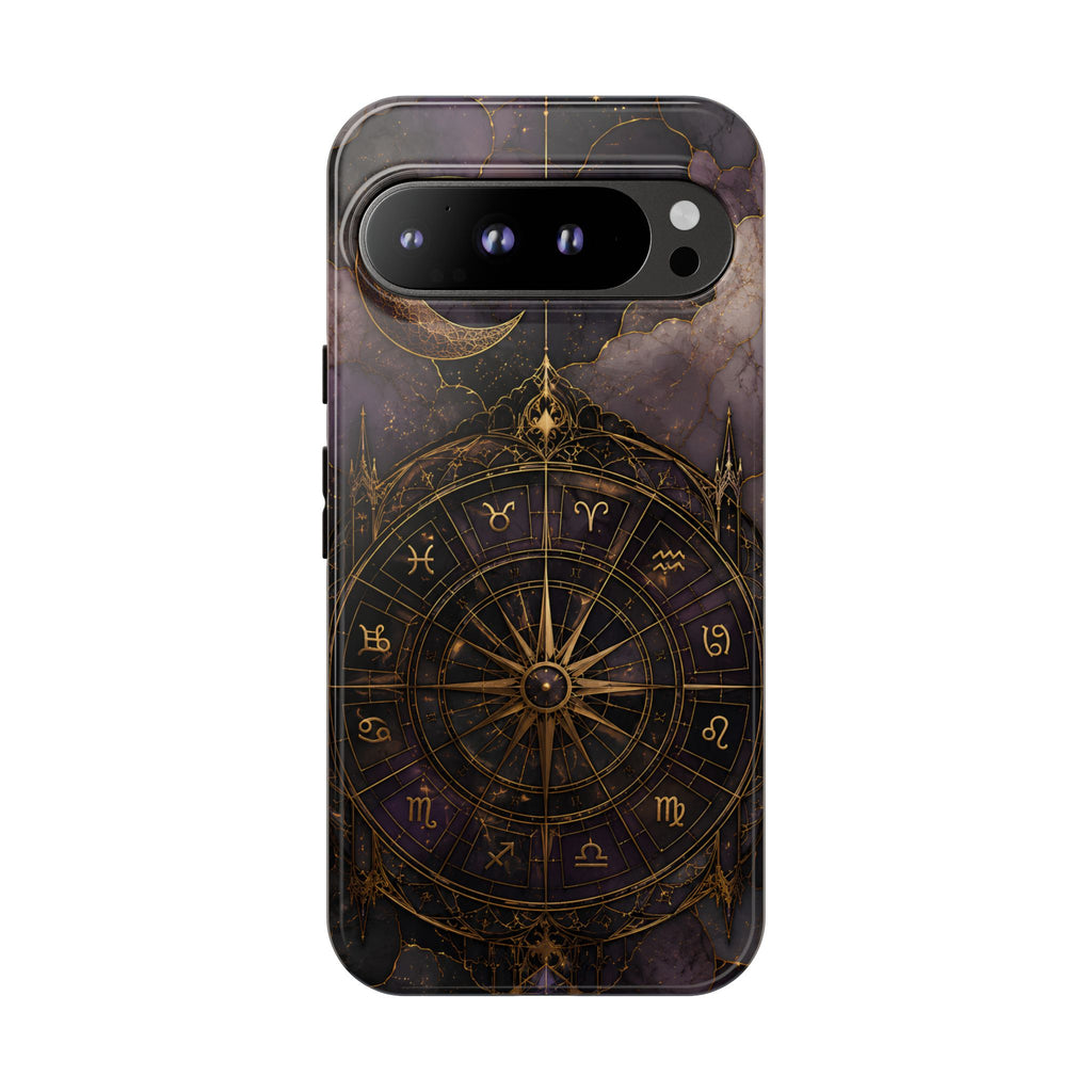 Vintage Astrology Compass Google Pixel Phone Case | Celestial Zodiac Phone Case