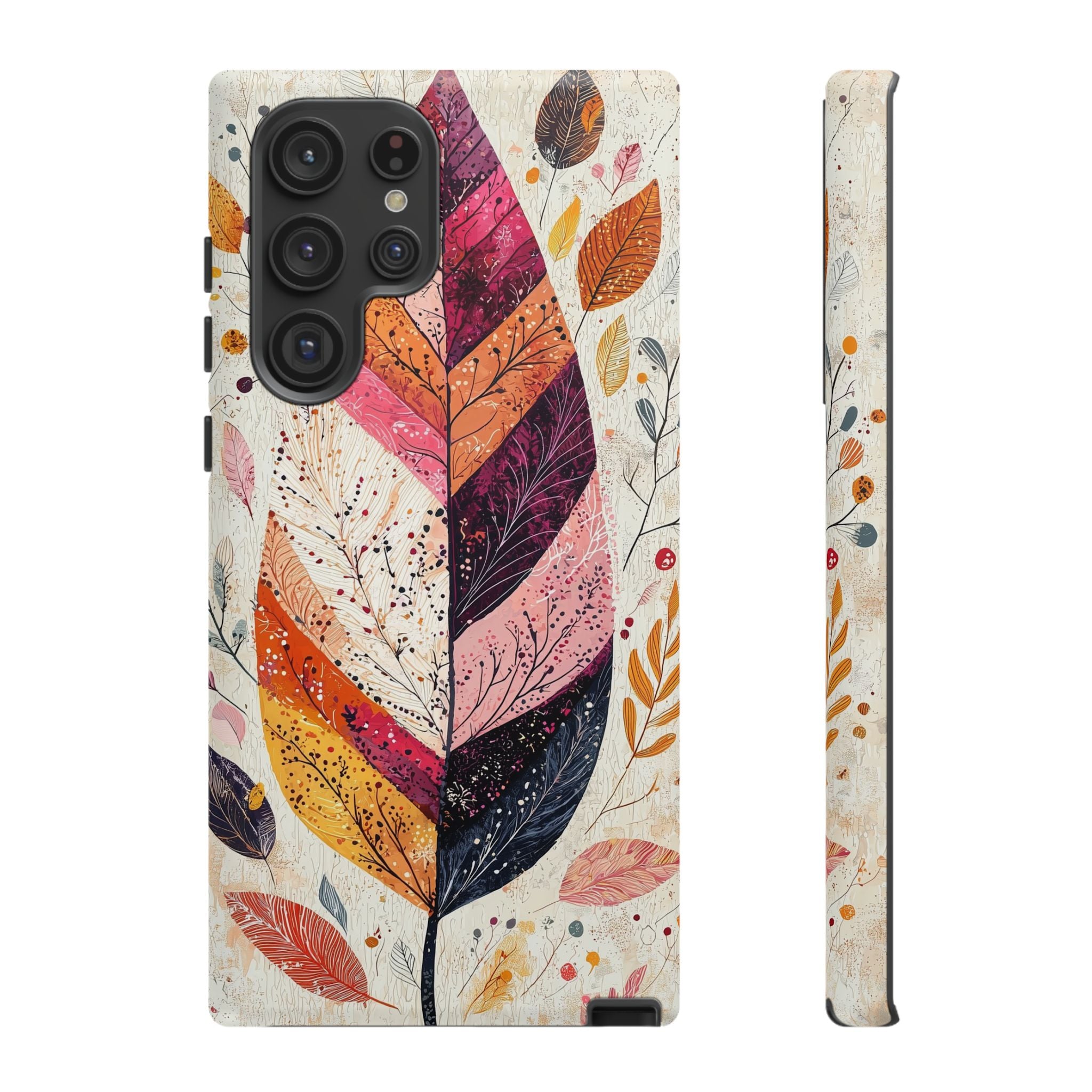 Autumn Leaf Tough Samsung Galaxy Case | Watercolour Feathered Fall Design