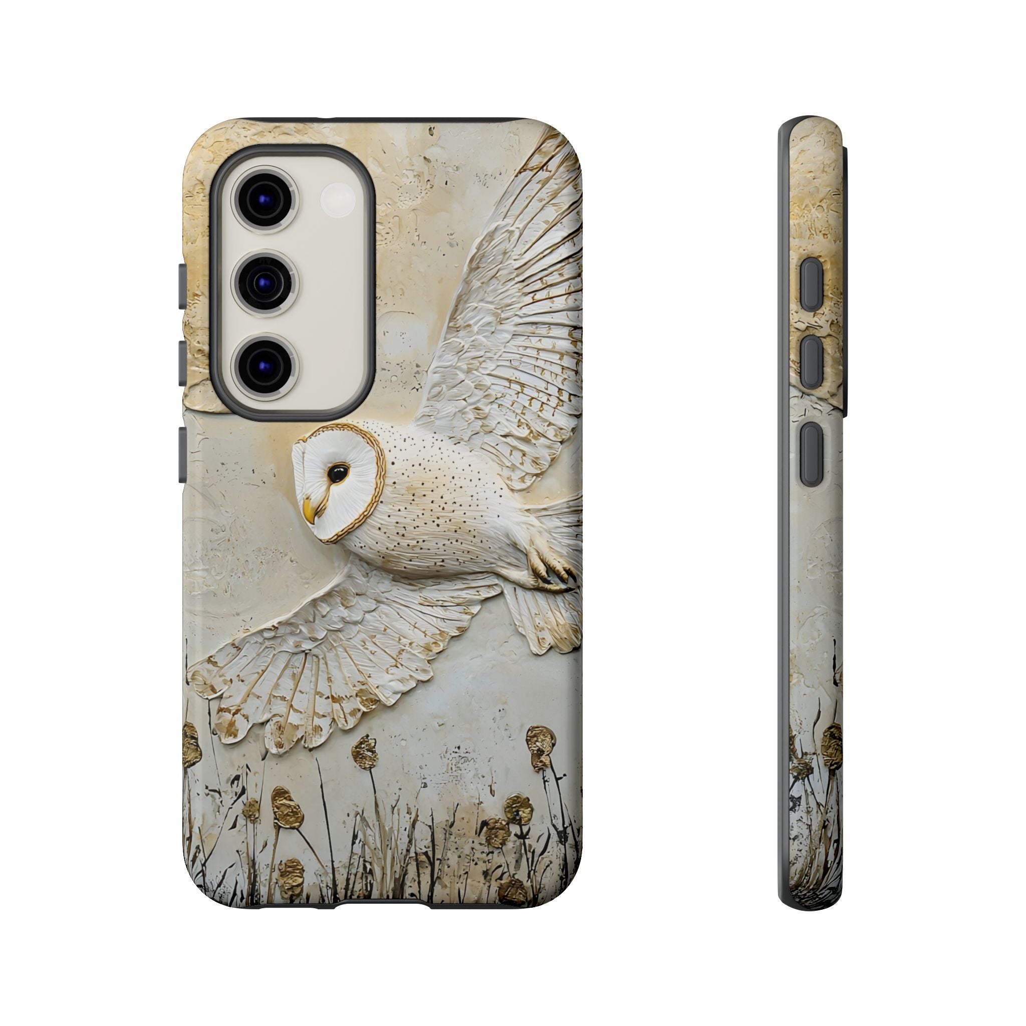 Barn Owl Samsung Galaxy Case — Elegant Flying Owl Wildlife