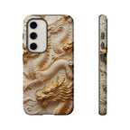 Dragon Relief Samsung Galaxy Case — Gold Carved Dragon Protective Cover
