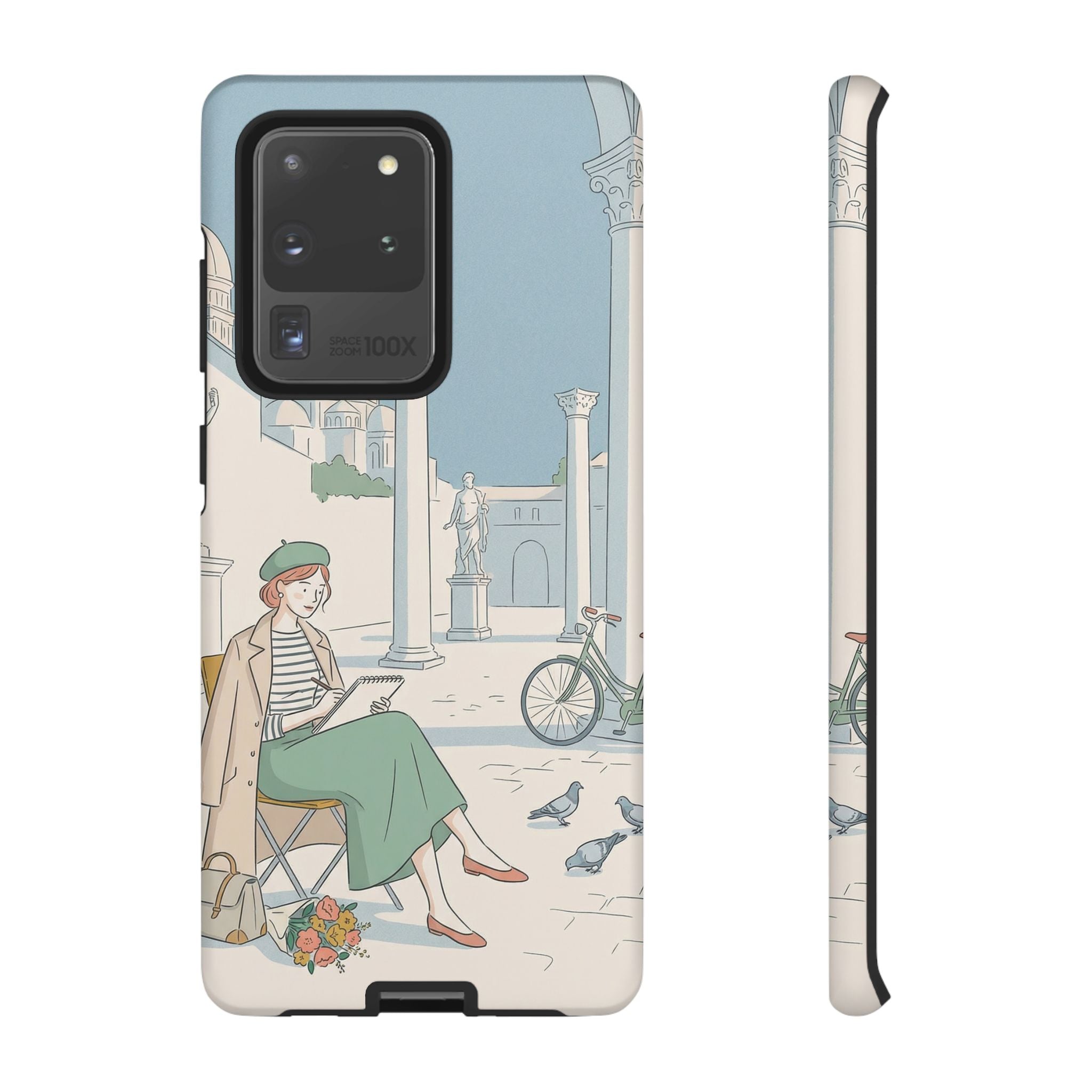 Florence Art Aesthetic Samsung Galaxy Phone Case | Renaissance Italy Travel Illustration