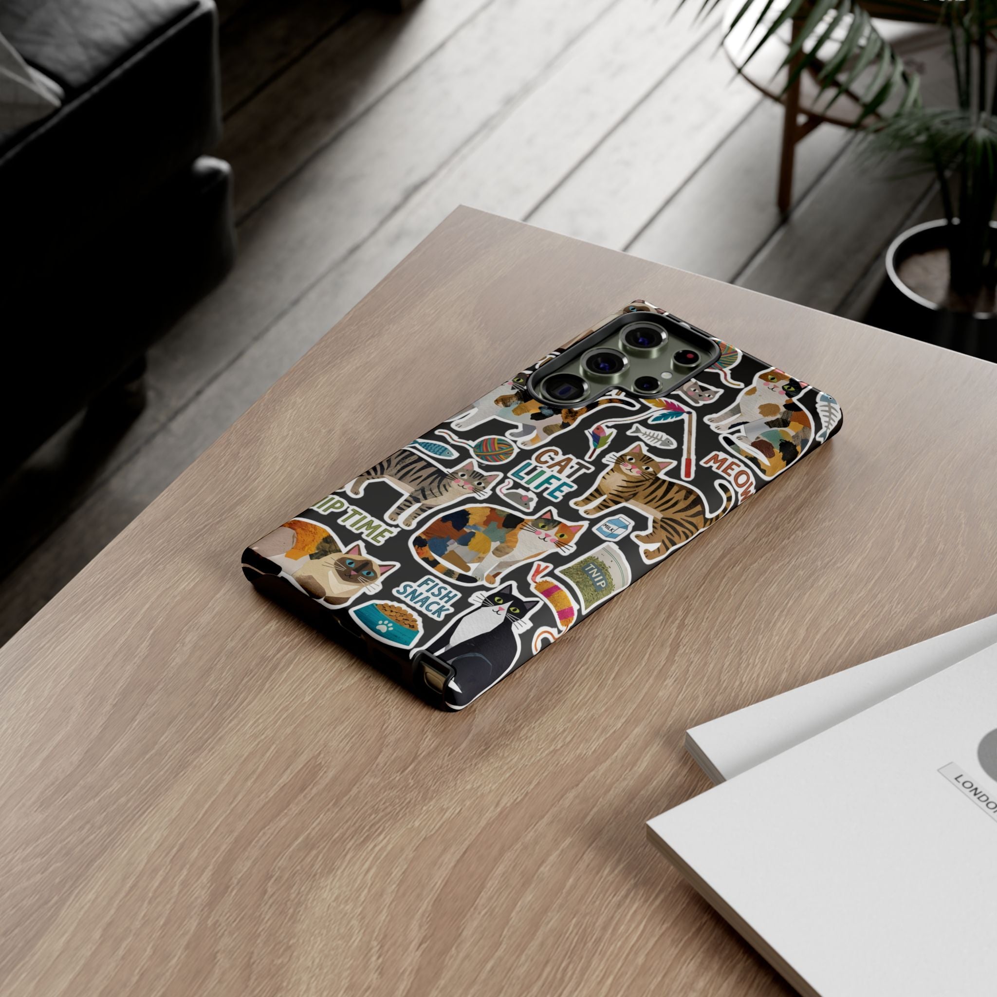 Cute Cats Sticker Tough Samsung Galaxy Phone Case