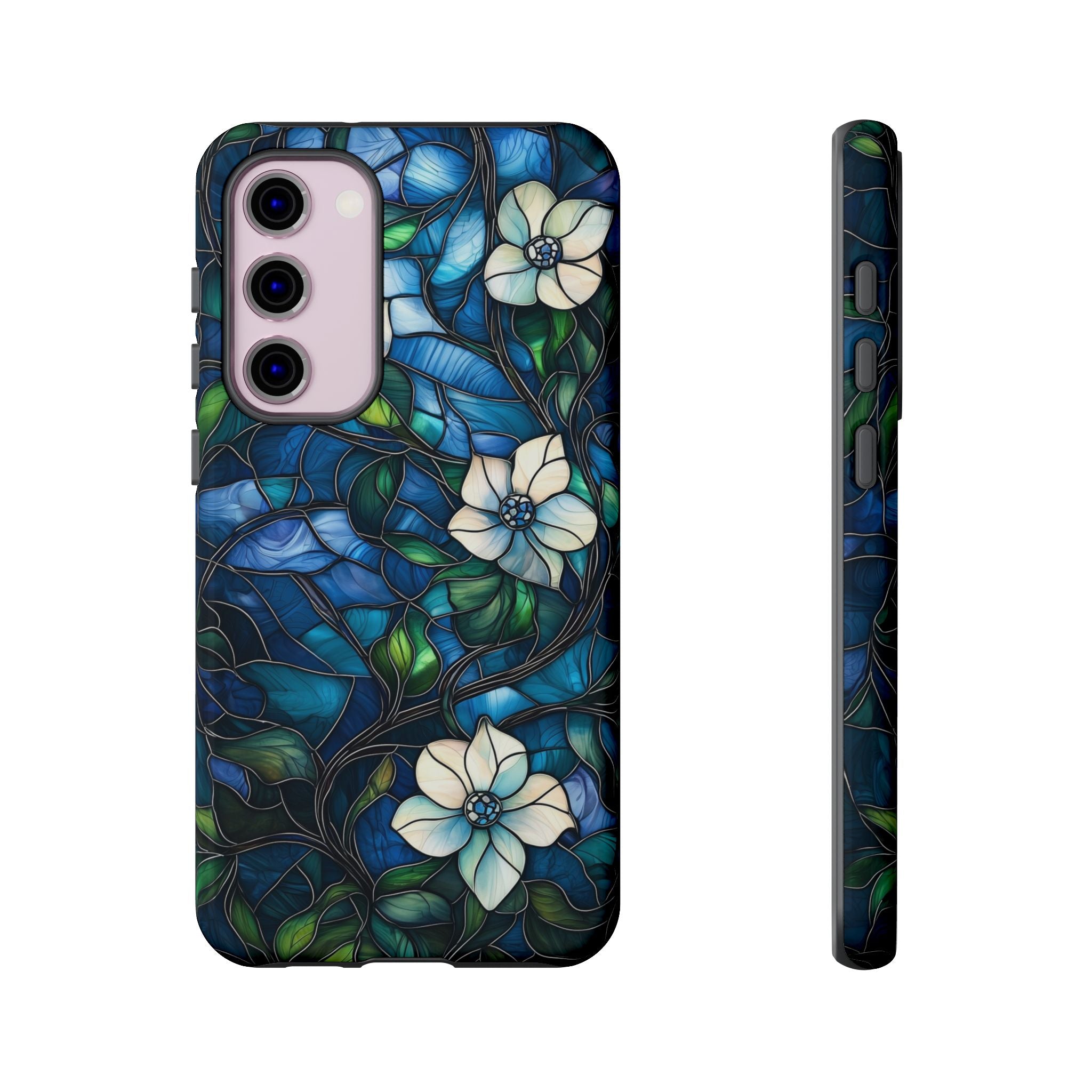 Floral Stained Glass Samsung Galaxy Case – Blue Garden