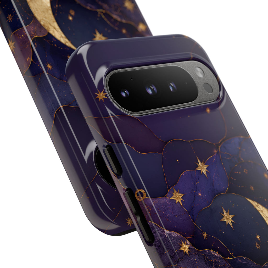 Moon & Stars Google Pixel Phone Case | Celestial Crescent Moon Phone Case