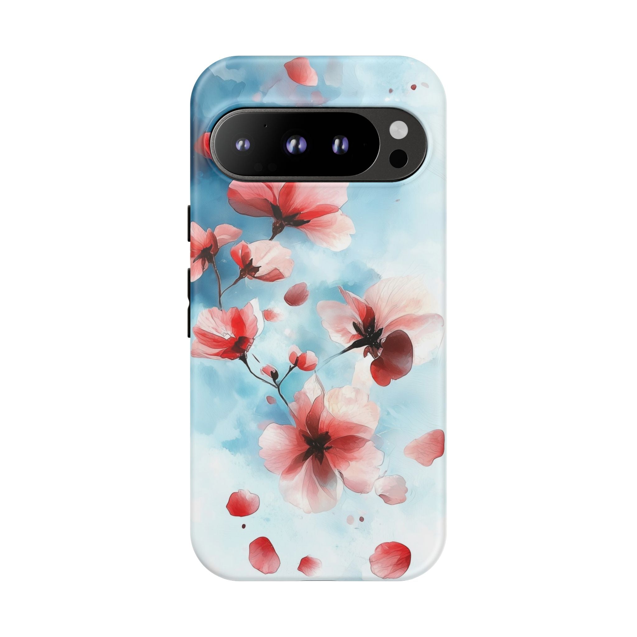 Floral Cherry Blossom Google Pixel Case | Pastel Pink Blue