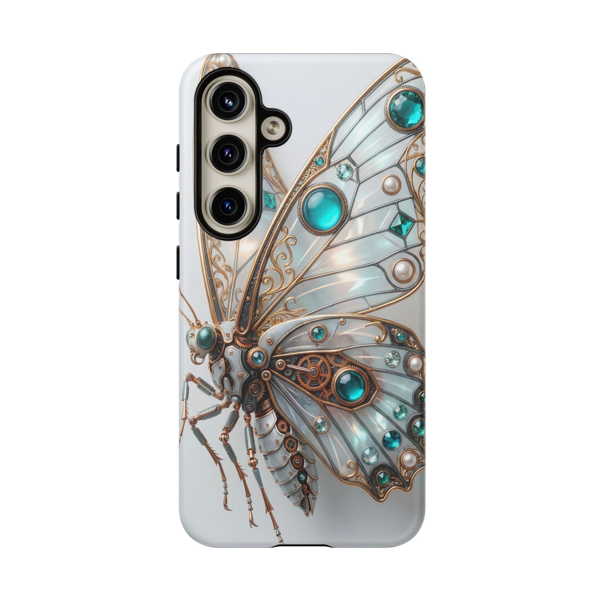 Butterfly Gem Phone Case — Steampunk Teal Jewel Samsung Galaxy Case