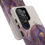 Purple Peacock Samsung Galaxy Phone Case | Celestial Peacock Phone Case