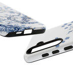 Vintage Blue White Porcelain Samsung Galaxy Phone Case | Chinoiserie Floral Tough Cover