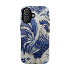 Asian Zodiac Rooster iPhone Case | Blue & White Porcelain Slim Shockproof Case | Year of the Rooster Gift