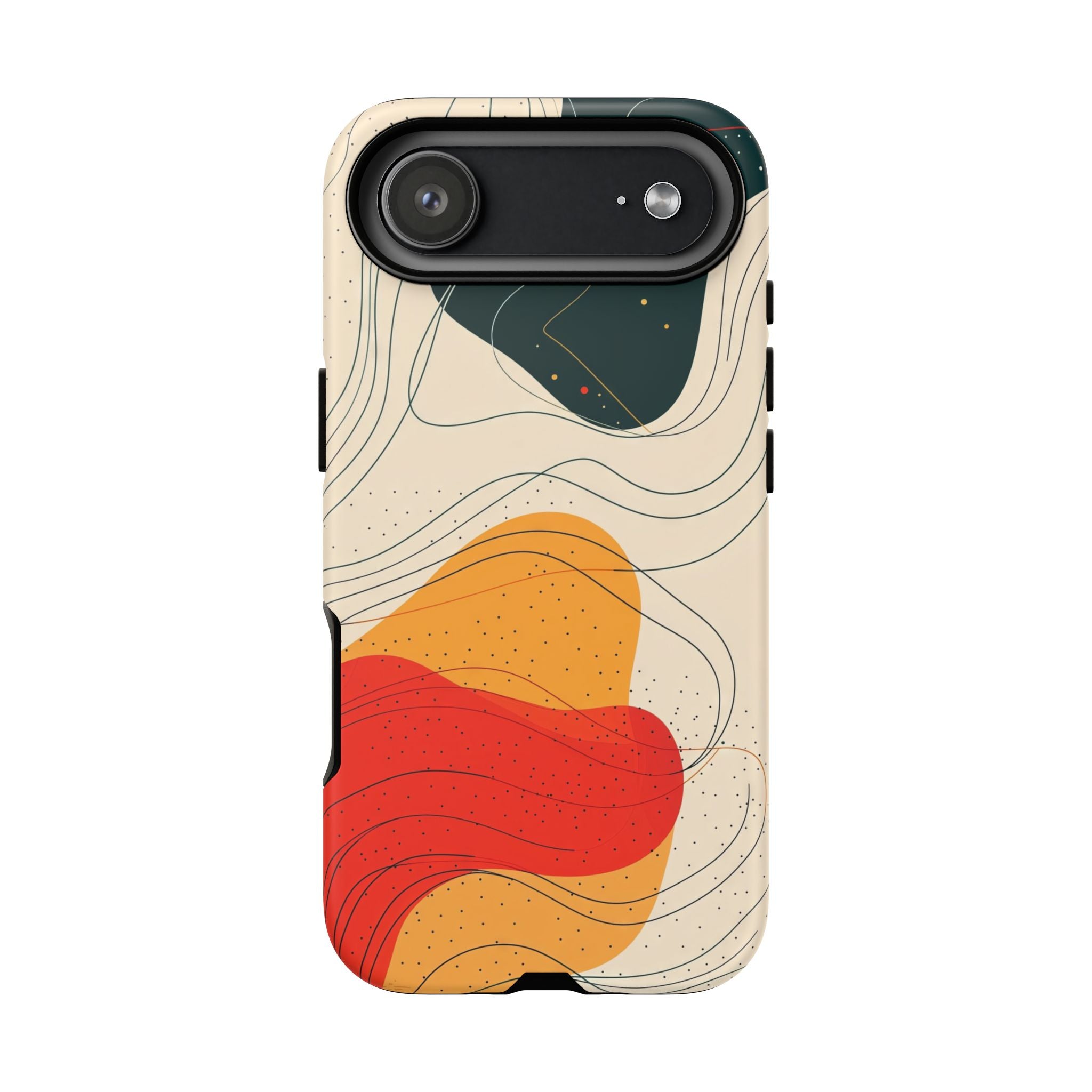 Abstract Retro Waves iPhone Case | Colourful Modern Art