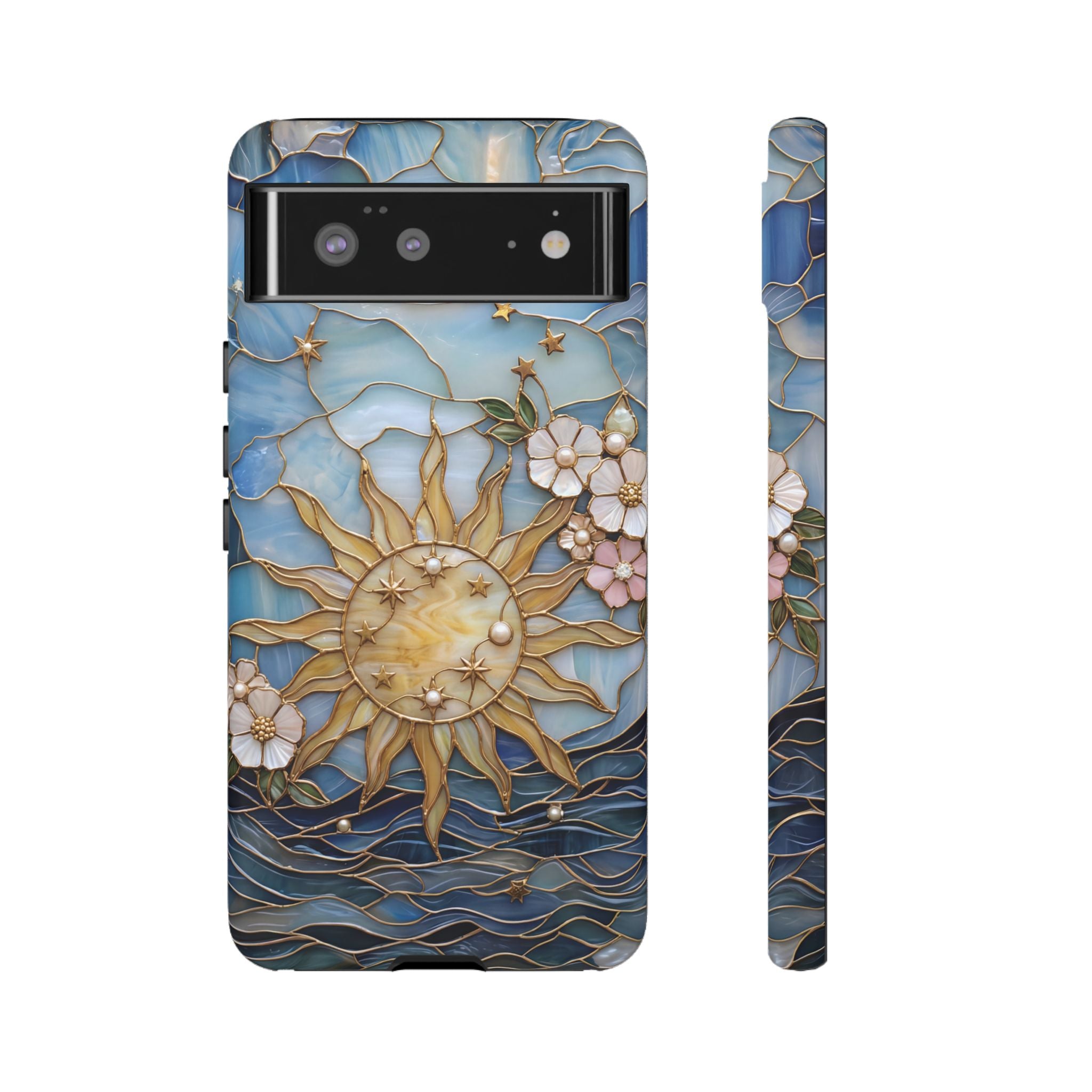 Stained Glass Floral Sun & Sea Tough Google Pixel Case