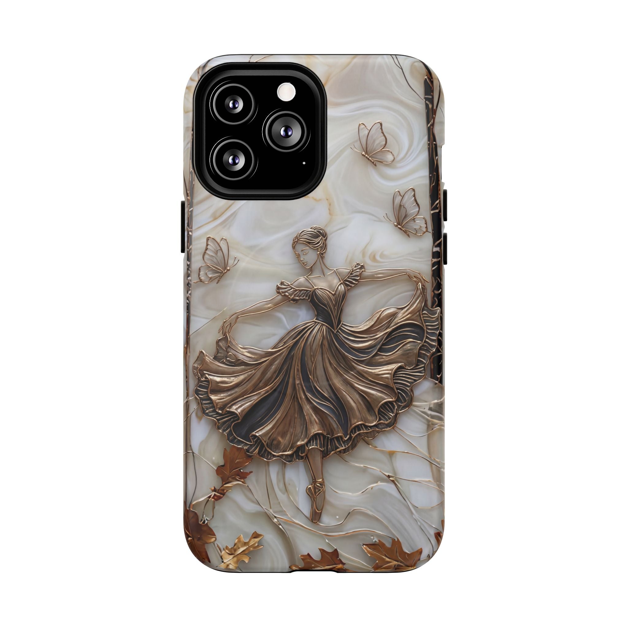 Ballet Dancer Tough MagSafe iPhone Case — Elegant Swirl Art Protective Cover