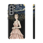 Art Nouveau Starry Night Samsung Galaxy Phone Case | Elegant Woman Illustration Tough Case