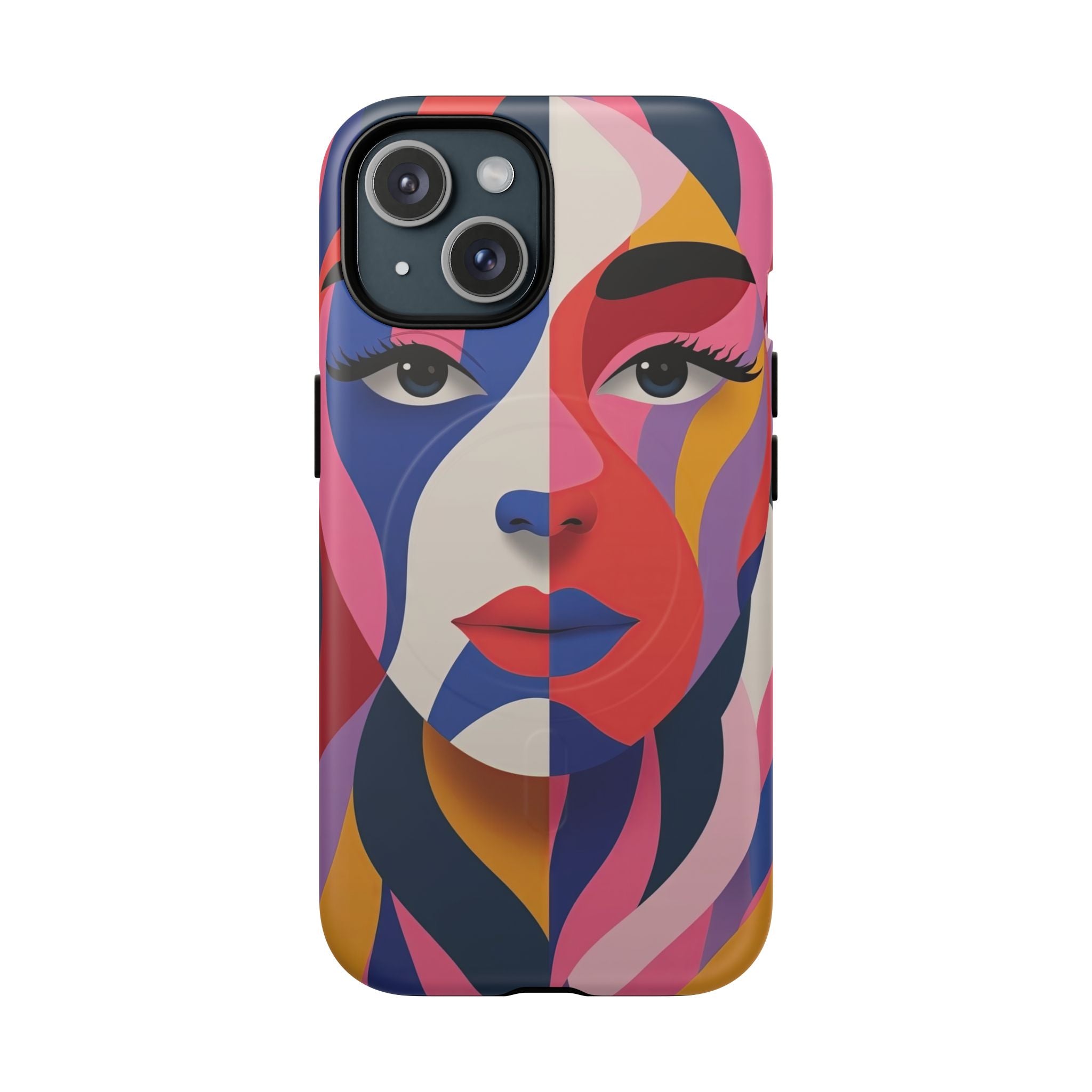 Abstract Colourful Face MagSafe iPhone Case | Vibrant Pop Art