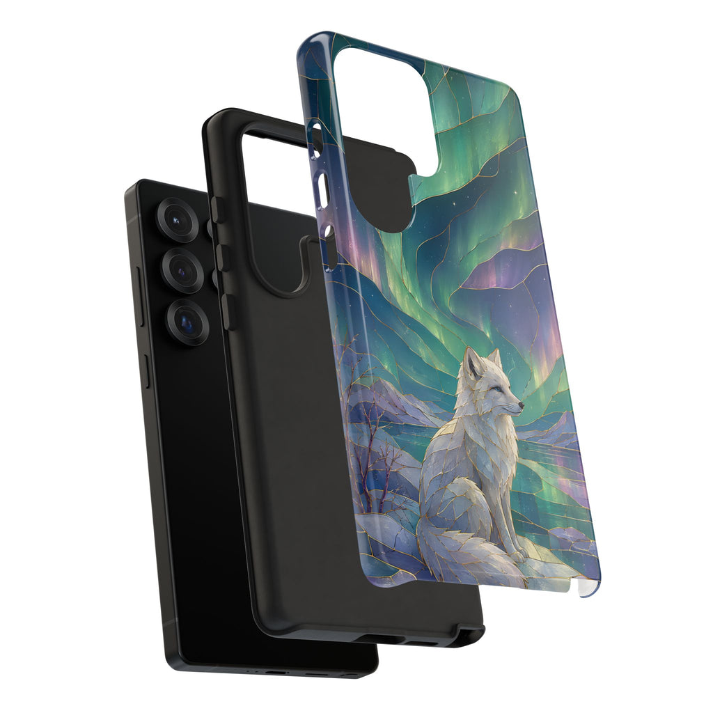 Arctic Fox Samsung Galaxy Phone Case | Northern Lights Phone Case