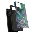 Arctic Fox Samsung Galaxy Phone Case | Northern Lights Phone Case