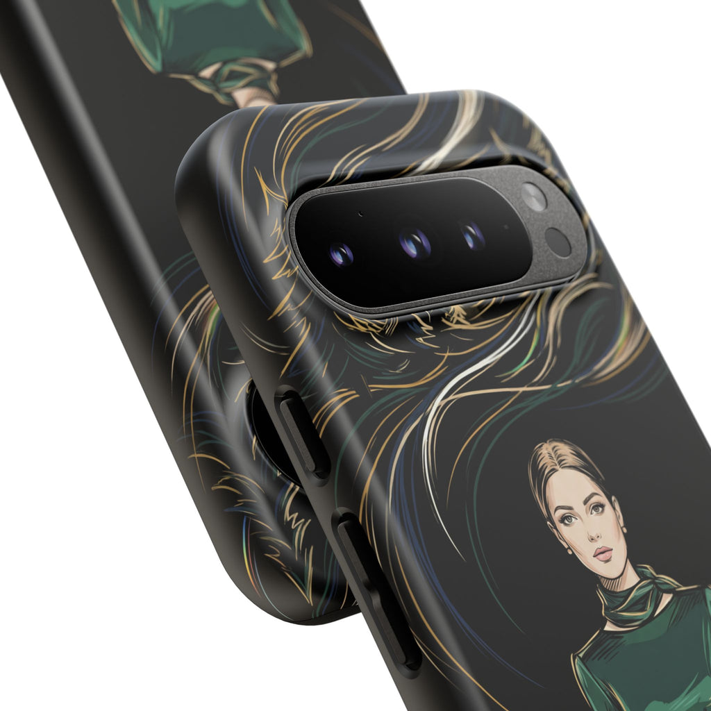 Custodia per Google Pixel Donna Elegante nella Foresta