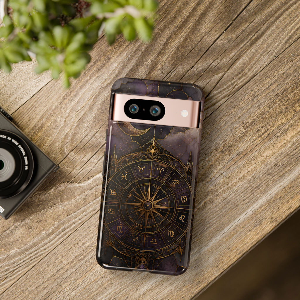 Vintage Astrology Compass Google Pixel Phone Case | Celestial Zodiac Phone Case