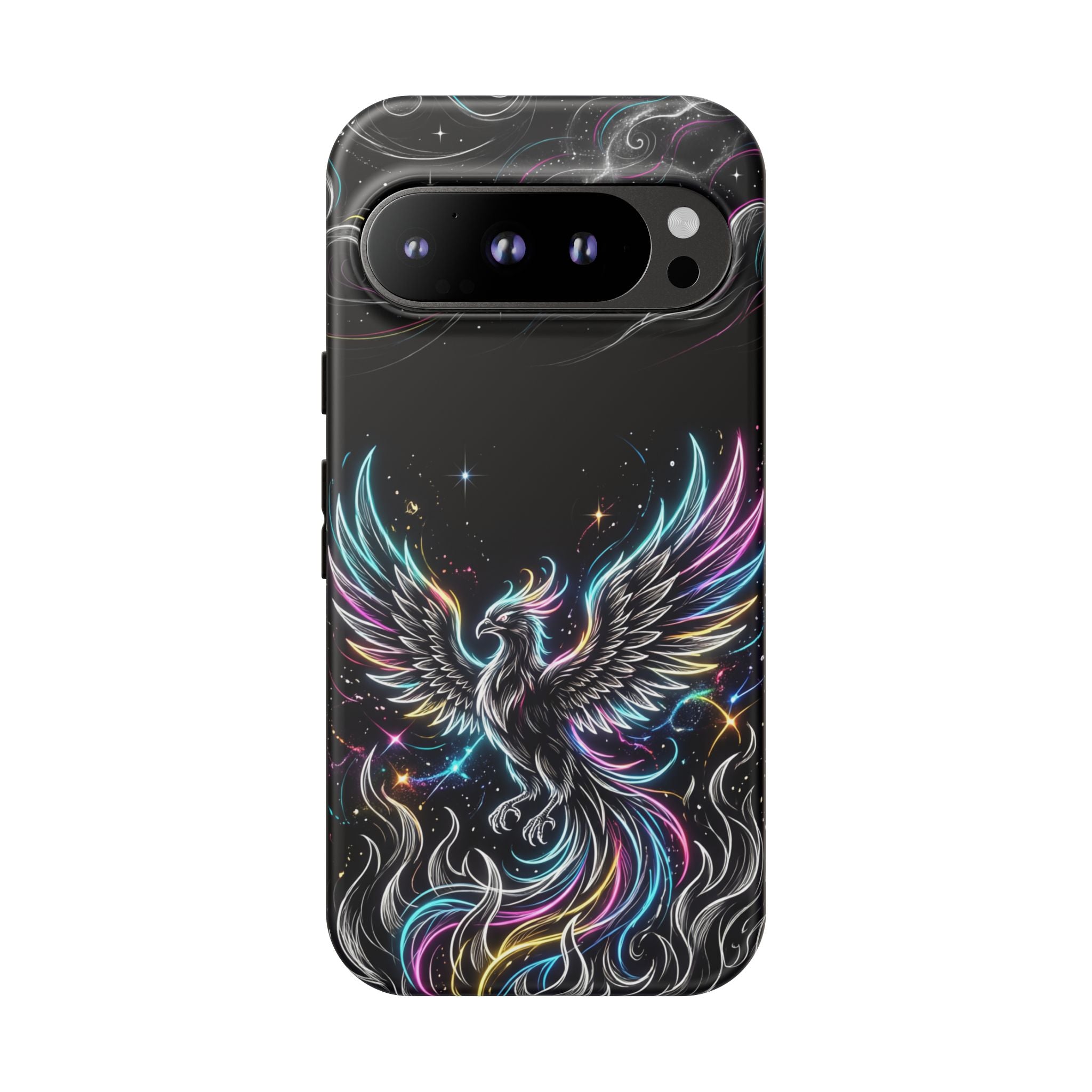 Colorful Neon Phoenix Tough Google Pixel Phone Case