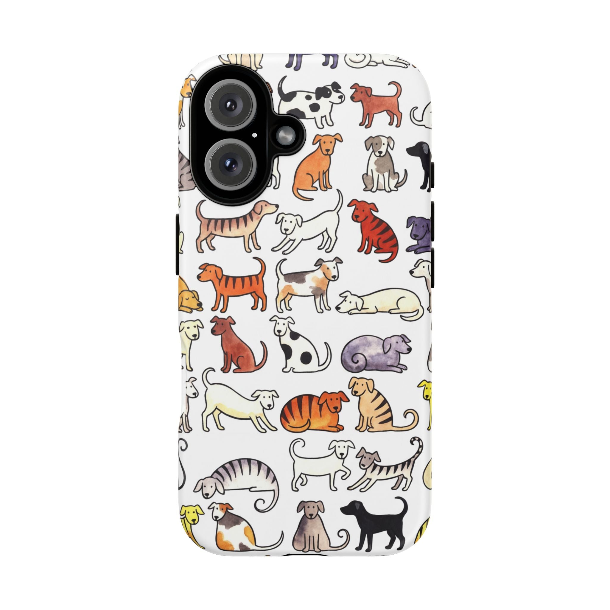 Dog Pattern iPhone Case | Cute Colourful Dogs