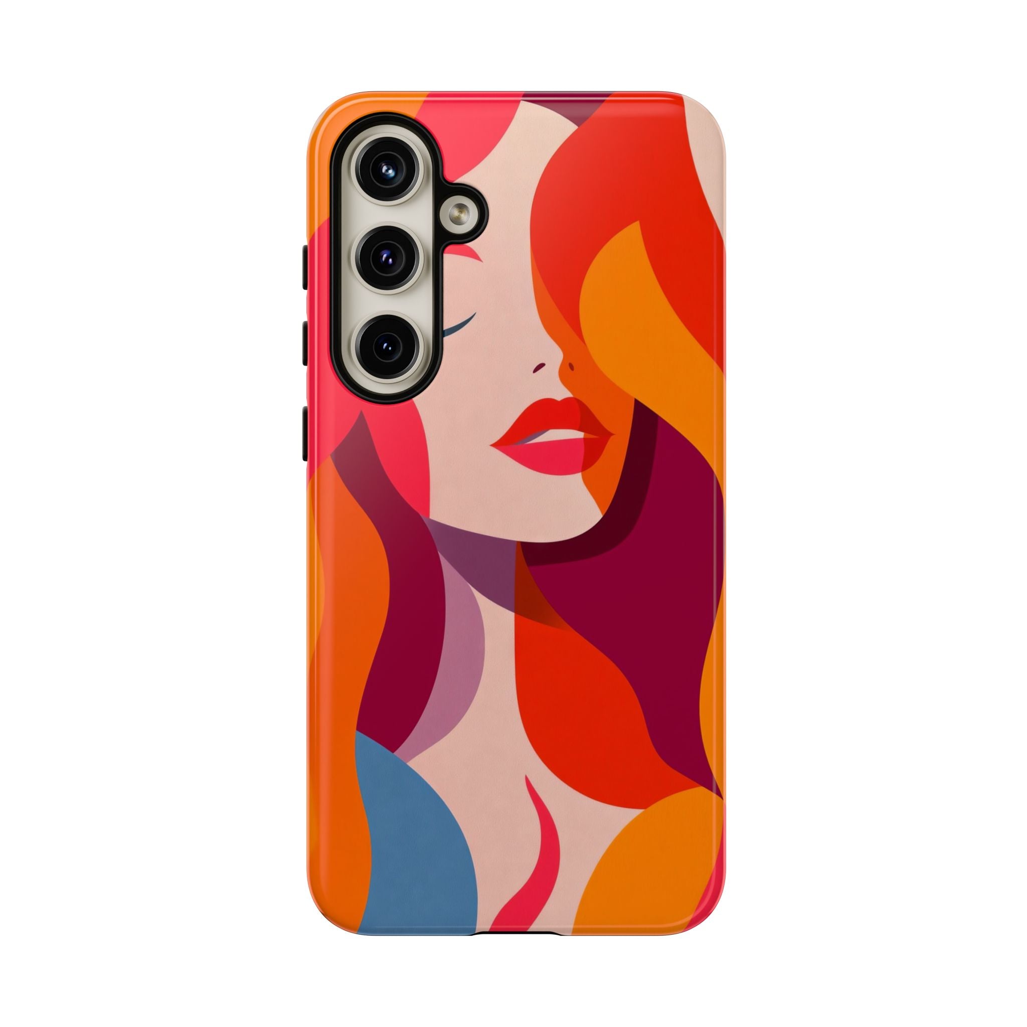 Retro Pop Art Woman Samsung Galaxy Case | Bold Colourful Abstract Portrait