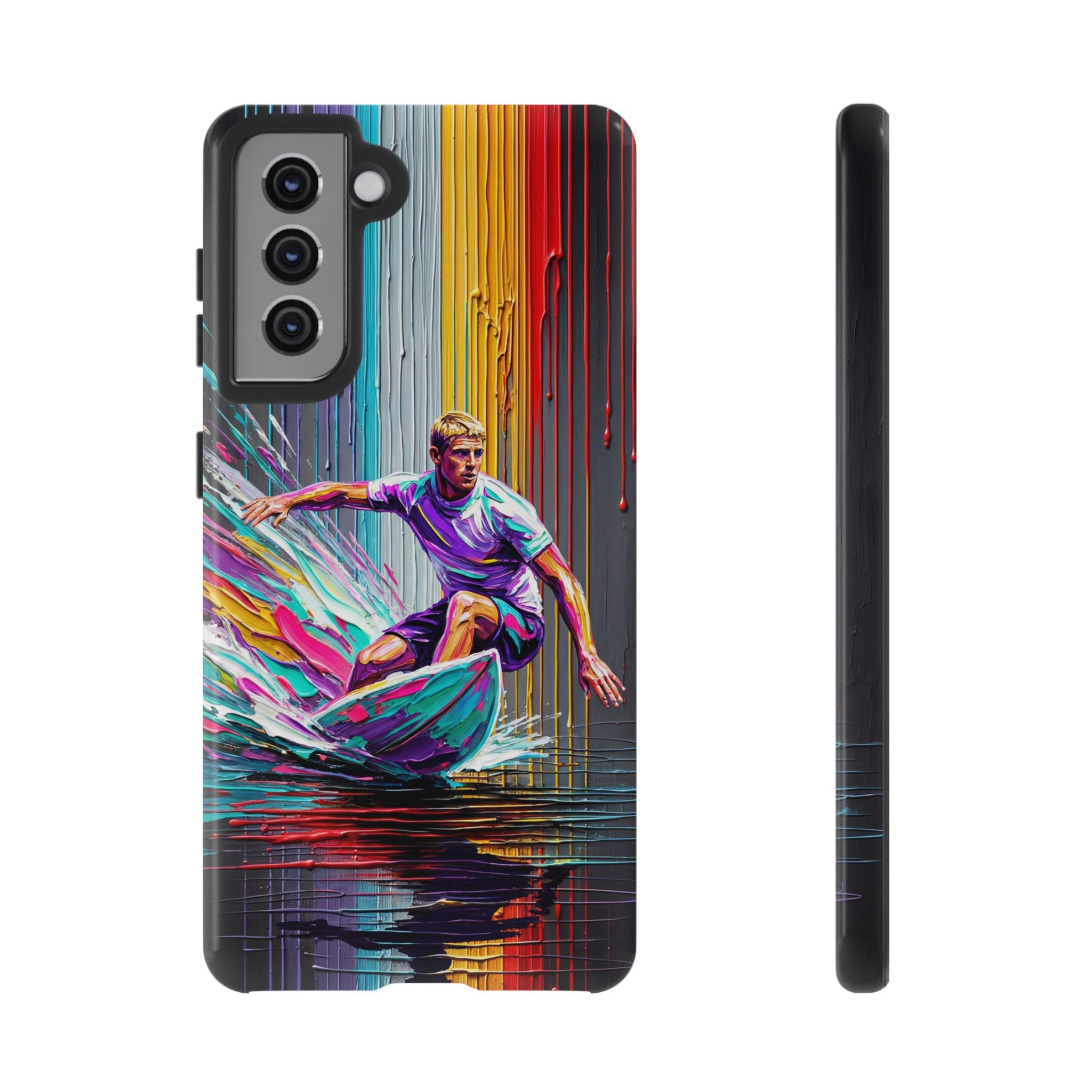 Surfing Rainbow Tough Samsung Galaxy Phone Case