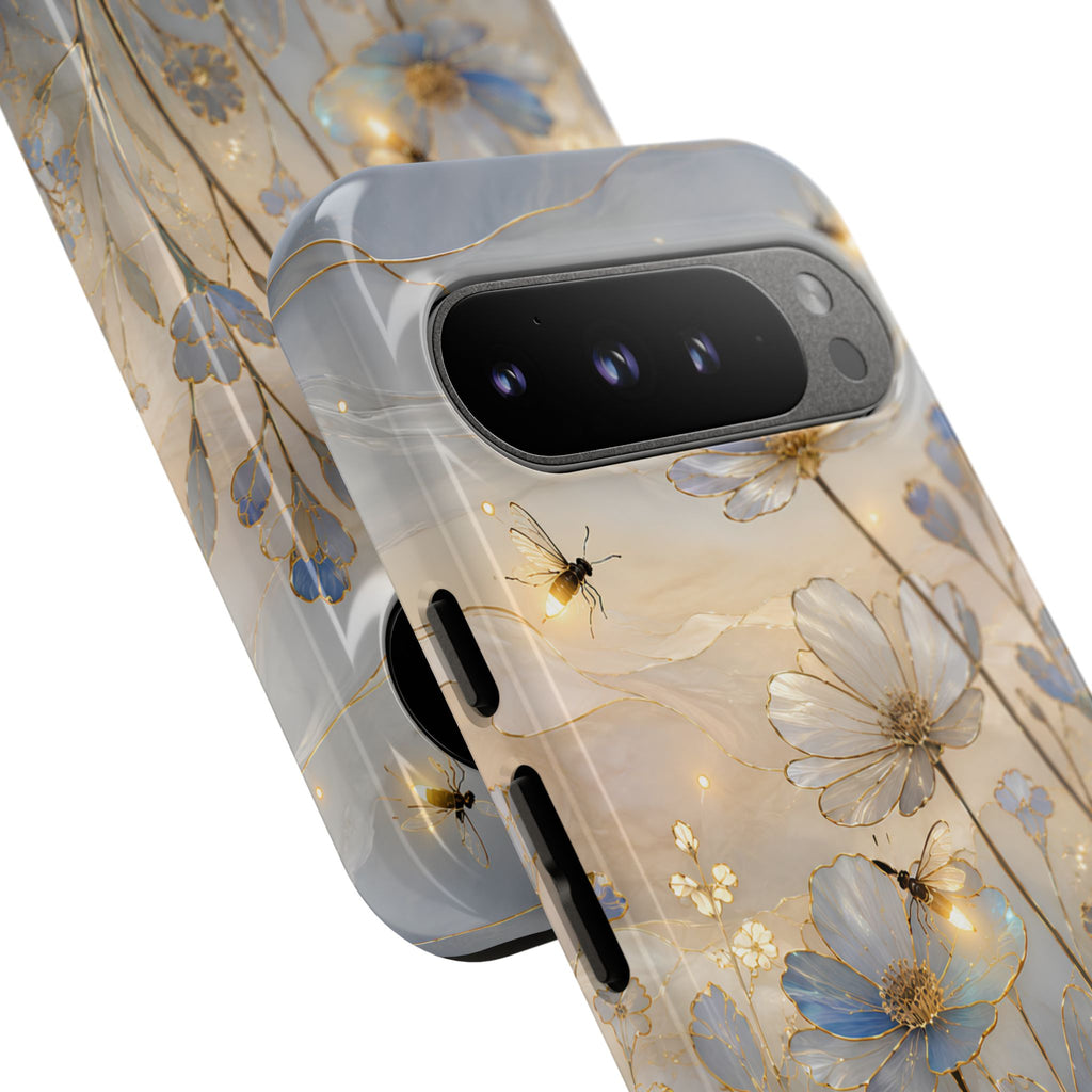 Moonlit Wildflower Google Pixel Phone Case | Firefly Meadow Art Cover