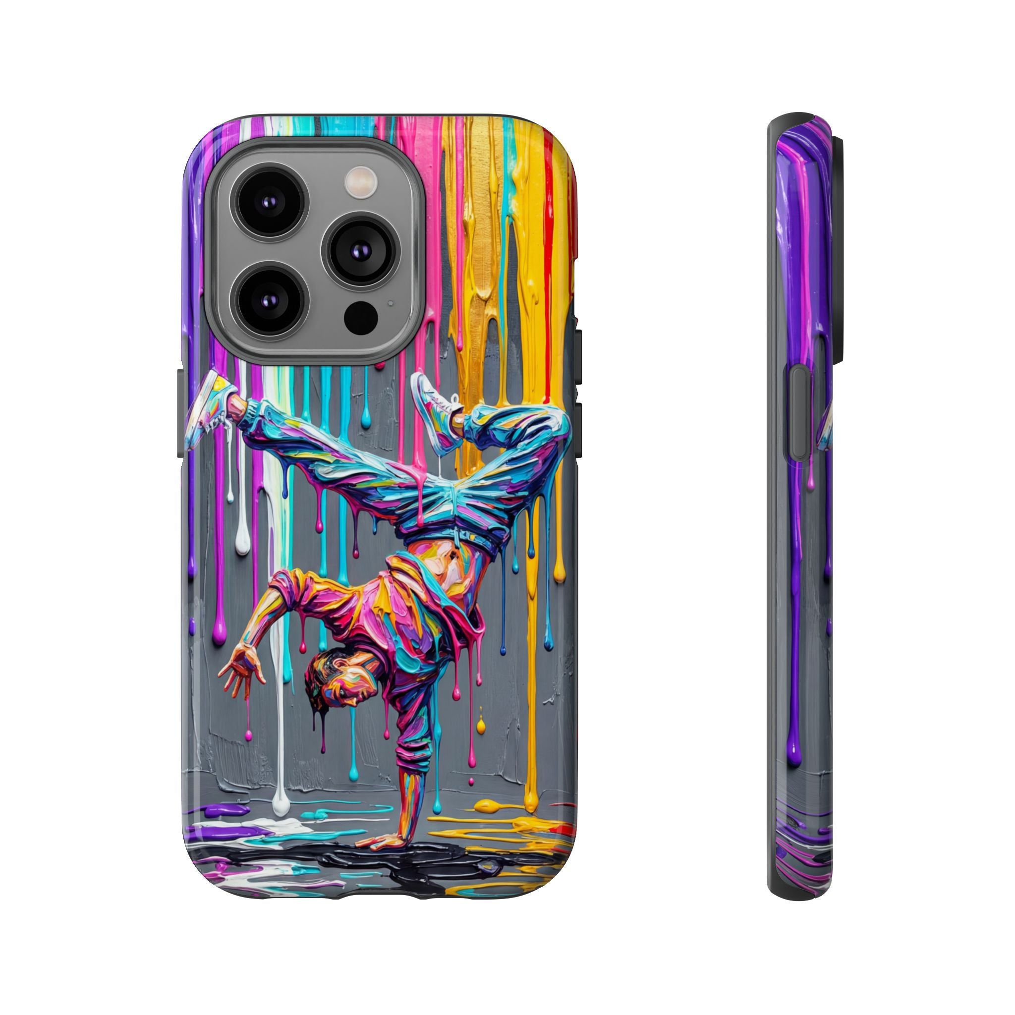 Colorful Breakdancer Graffiti Tough iPhone Case