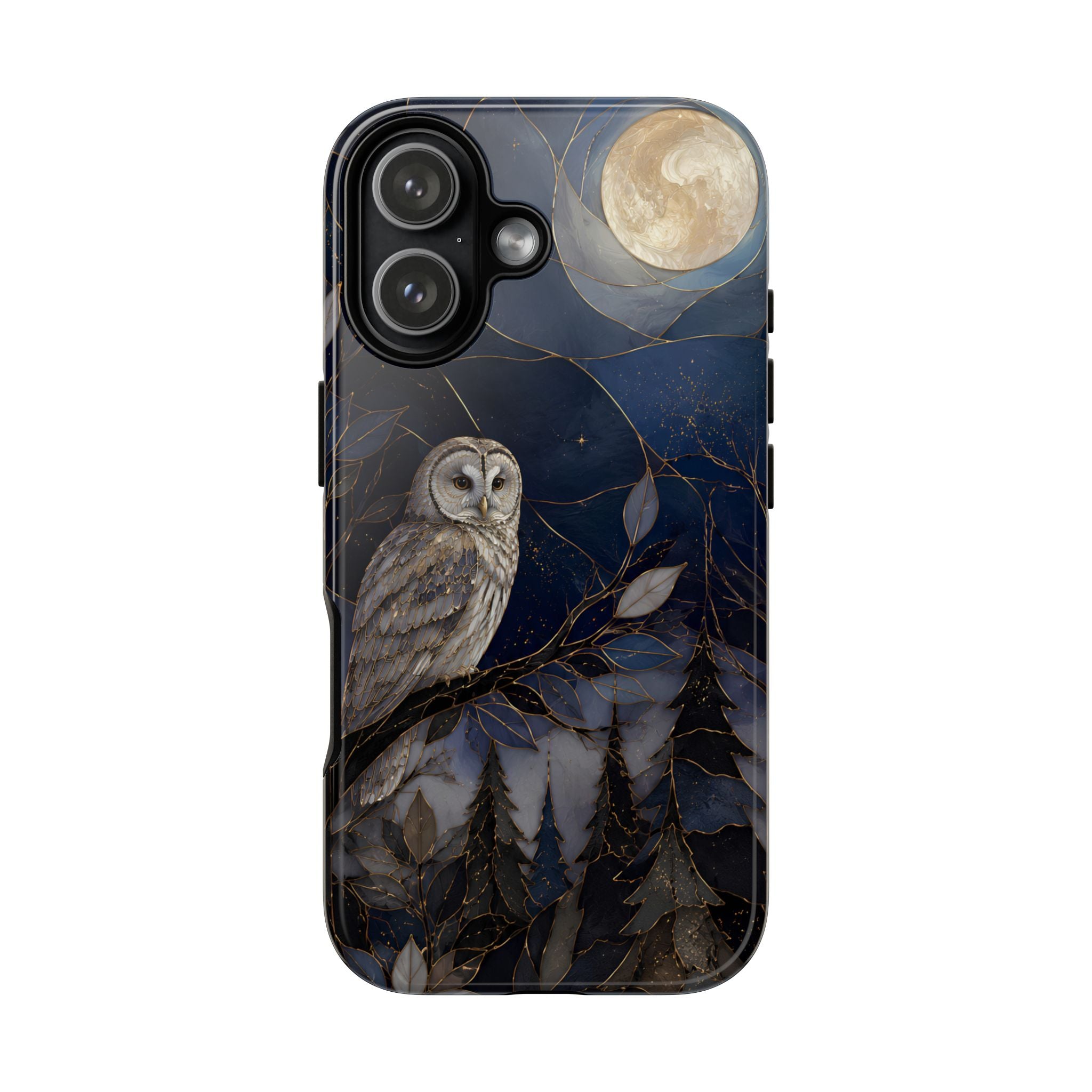Owl Moon iPhone Case | Woodland Forest Night Art