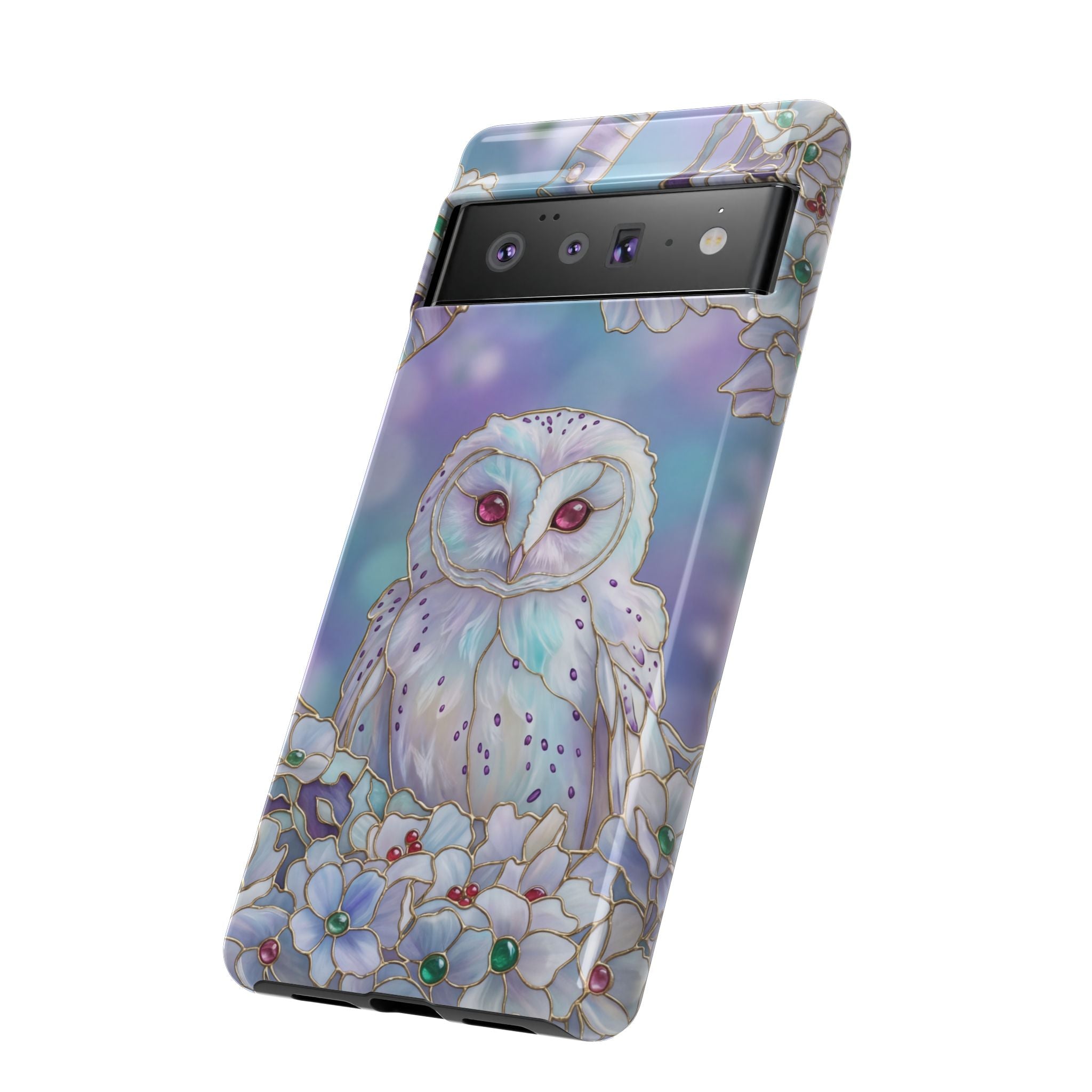 Pastel Floral  Mystical Barn Owl Google Pixel Case