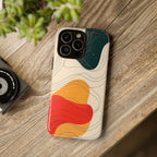 Abstract Retro Waves iPhone Case | Colourful Modern Art